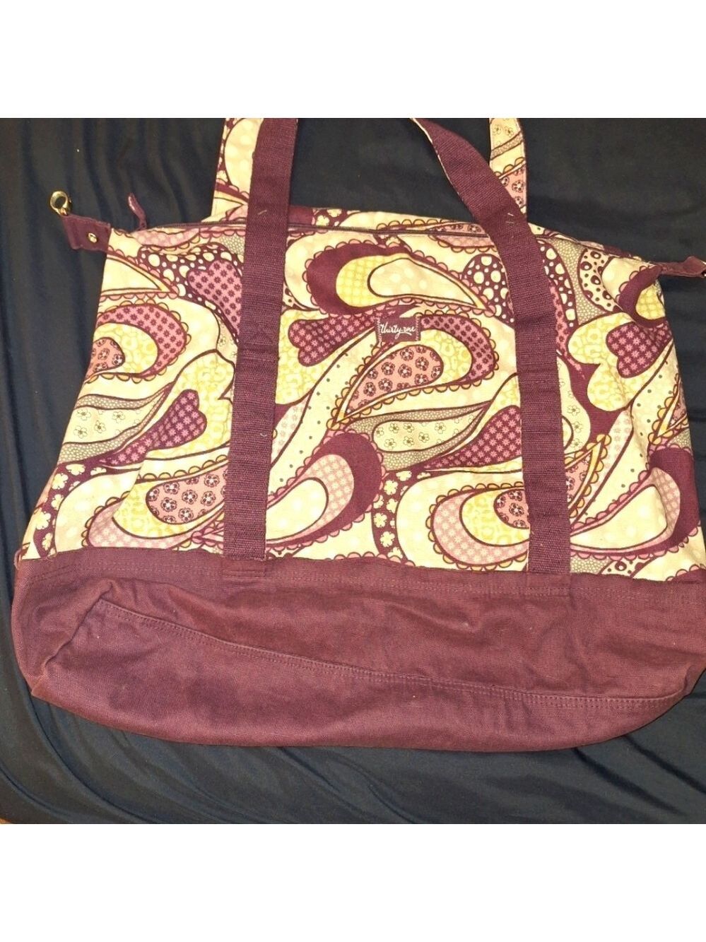 Thirty One Purple Paisley Tote Bag - Picture 1 of 5